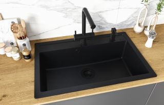 Дозатор для кухонной мойки Florentina Квадро Ультра нуар